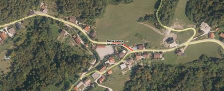 Delna zapora lokalne ceste Gasilski dom Klek– odcep v Potoško vas